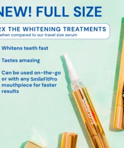 SmileFitPro™ Extra-Strength Teeth Whitening Serum Pen + Dual-Peroxide Formula & Xylitol
