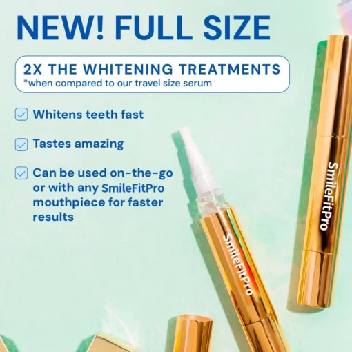 SmileFitPro™ Extra-Strength Teeth Whitening Serum Pen + Dual-Peroxide Formula & Xylitol