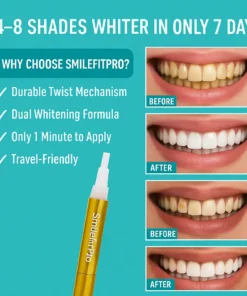 SmileFitPro™ Extra-Strength Teeth Whitening Serum Pen + Dual-Peroxide Formula & Xylitol